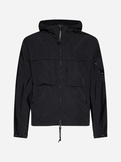 C.p. Company Chrome-r Nylon Hooded Jacket In Black