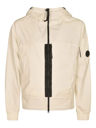 C.p. Company Classic Zipped Windbreaker In White