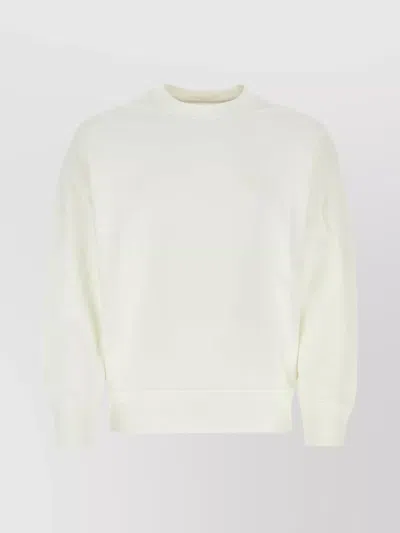 C.p. Company Cotton Crew Neck Sweatshirt In White