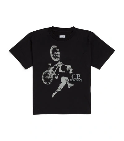 C.p. Company Kids' Cotton Graphic Print T-shirt (4-14 Years) In Black