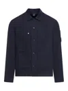 C.p. Company Cotton Overshirt In Blue