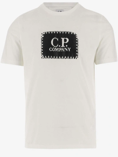 C.p. Company Cotton T-shirt With Logo In White