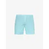 C.P. COMPANY CP COMPANY MEN'S STARLIGHT BLUE ECO-CHROME LOGO-PATCH SWIM SHORTS