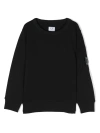 C.p. Company Logo-patch Long-sleeve Sweatshirt In Black