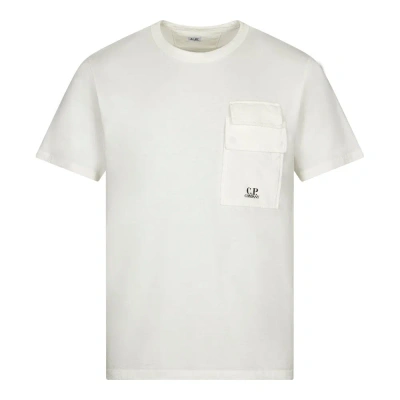 C.p. Company Dual Pocket T-shirt In White