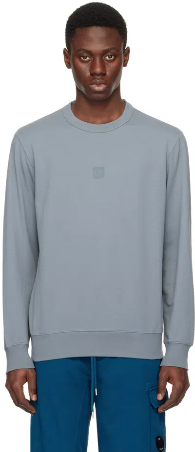 C.p. Company Gray Patch Sweatshirt In Turbulence 975