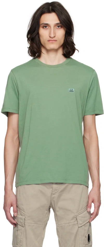 C.p. Company Green Patch T-shirt In Green Bay 626