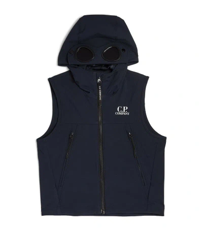 C.p. Company Kids' Hooded Gilet (6-14 Years) In Blue