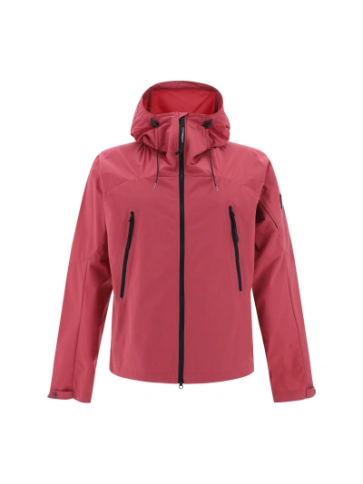 C.p. Company Hooded Jacket In Red Bud