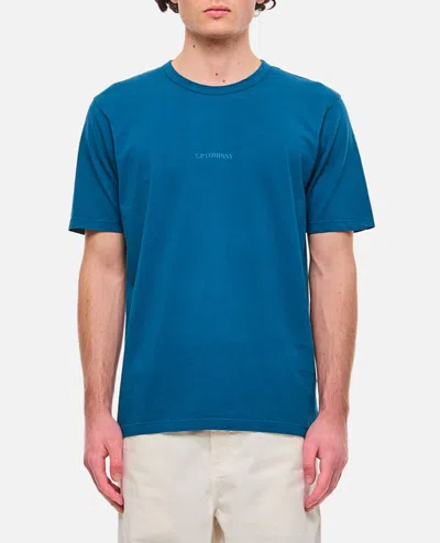 C.p. Company Jersey Resist Dyed Logo T-shirt In Blue