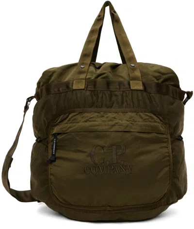 C.p. Company Khaki Nylon B Crossbody Messenger Bag In Green