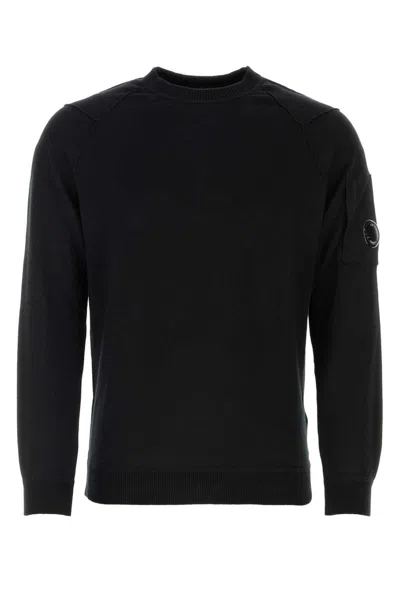 C.p. Company Len-detailed Sleeved Sweater In Black