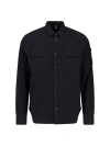 C.p. Company Cp Company Organic Gabardine Buttoned Lens Shirt In Black  