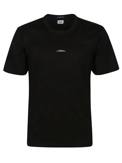 C.p. Company Metropolis Mercerized Jersey Logo Print T-shirt In Black