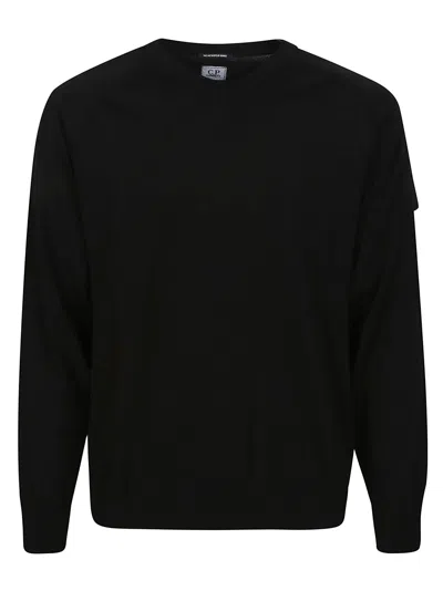 C.p. Company Metropolis Stretch Pocket Sweater In Black