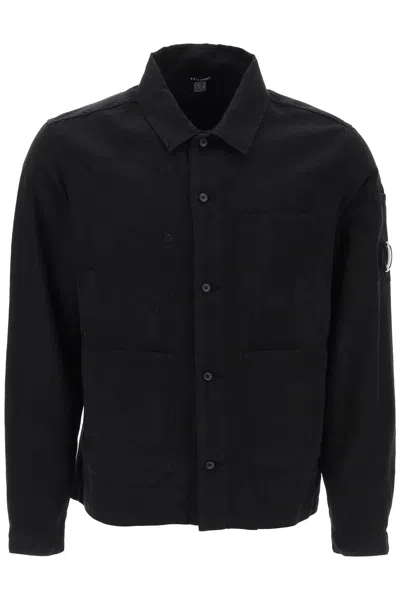 C.p. Company Multi-pocket Overshirt In Black