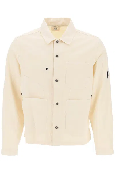 C.p. Company Multi-pocket Overshirt In Neutro