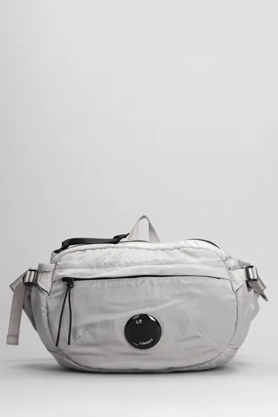 C.p. Company Nylon B Waist Bag In Grey Polyamide In White