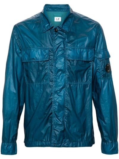 C.p. Company Nylon Shirt Jacket In Blue