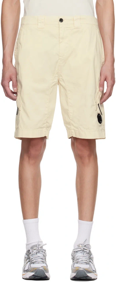 C.p. Company Stretch Sateen Utility Shorts In Brown