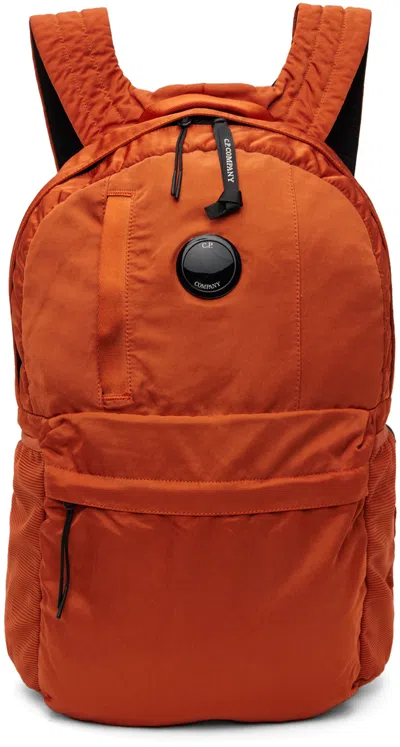C.p. Company Orange Nylon B Backpack In Gold Flame 448