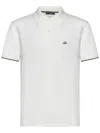 C.p. Company Stretch Pique Slim Fit Polo Shirt In White