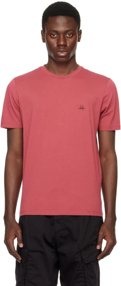 C.p. Company Red Patch T-shirt In Red Bud 577