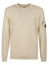 C.p. Company Sea Island Crewneck Sweatshirt In Pistachio Shell