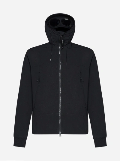 C.p. Company Shell-r Goggle Hooded Jacket In Black
