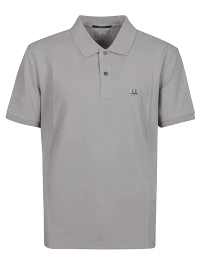 C.p. Company Stretch Piquet Regular Short Sleeve Polo Shirt In Drizzle Grey