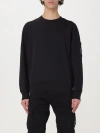 C.p. Company Crewneck Cotton Sweatshirt In Black