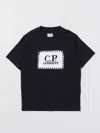 C.p. Company Logo Label Print T-shirt Kids In Blue