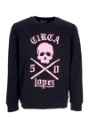 C1rca Crewneck Man Lopez 50 Crewneck Black/canyon Pink In Black/canyon Pink