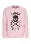 C1rca Crewneck Man Lopez 50 Crewneck Canyon Pink/black In Canyon Pink/black