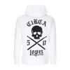 C1rca Lopez 50 Zip Hood Men's Sweatshirt White/black In White/black