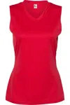 C2 Sport Women´s Sleeveless V-neck T-shirt In Red