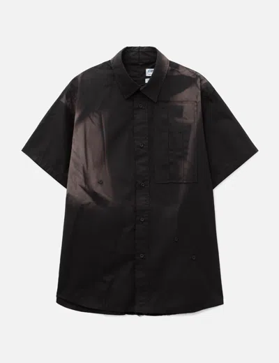 C2h4 Asteroid Raw Edge Shirt In Black