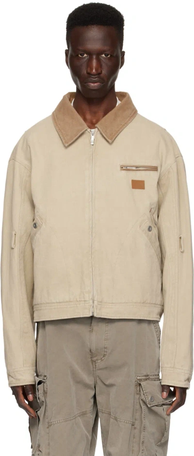 C2h4 Beige Mechanist Jacket In Trail Khaki