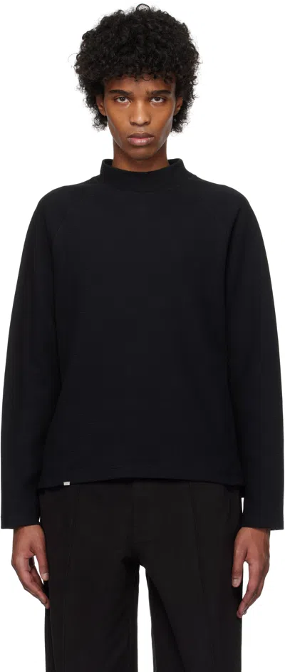 C2h4 Black Architect Long-sleeves Sweater In Mellow Black