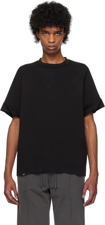 C2h4 Black Founder Fold-over T-shirt