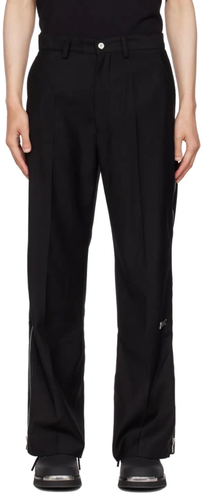 C2h4 Black Hidden Luster Trousers