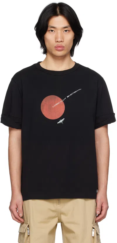 C2h4 Black 'logically Emotional' T-shirt