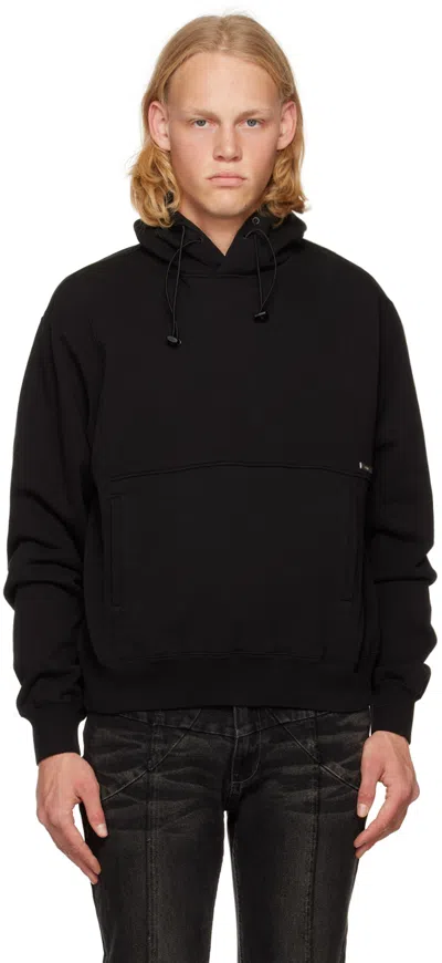 C2h4 Black Metal Tag Hoodie