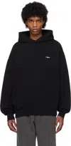 C2h4 Logo-print Pullover Hoodie In Black