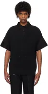 C2h4 Black Uniformity Knit Vest In Fuzz Black