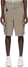 C2h4 Brown Mechanist Shorts In Brown