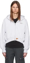 C2h4 Gray Aviation Zip-up Hoodie In Oat Gray