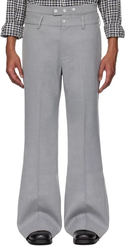 C2h4 Gray Corbusian Tailored Trousers In Formal Gray