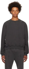 C2h4 Gray Streamline Sweatshirt In Dark Taupe