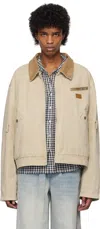 C2h4 Beige Mechanist Jacket In Trail Khaki